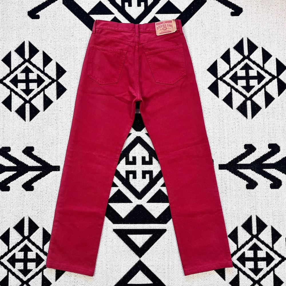 Replay Vintage M909 Straight Leg Jeans in Red Size 31 Waist - Picture 6 of 12